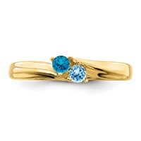 14K Yellow Gold Synthetic Family Jewelry Ring view 5