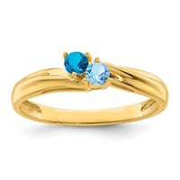 14K Yellow Gold Synthetic Family Jewelry Ring view 2