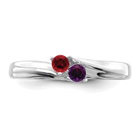 Sterling Silver Rhodium-plated Family Jewelry Ring view 5