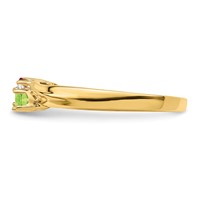 14K Yellow Gold Genuine 3 Stone Mother's Ring view 4