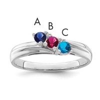 Sterling Silver Rhodium-plated Family Jewelry Mounting view 1