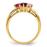 14K Synthetic Family Jewelry Ring view 3