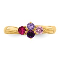 14K Synthetic Family Jewelry Ring view 5