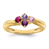 14K Synthetic Family Jewelry Ring view 2