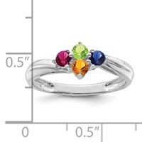 14K White Gold Family Jewelry Ring view 4