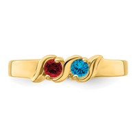 14K Genuine 2 Stone Mother's Ring view 5