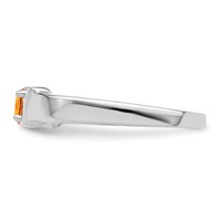 14K White Gold Genuine 2 Stone Mother's Ring view 3