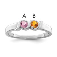 Sterling Silver Rhodium-plated Family Jewelry Mounting view 1