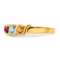 14K Genuine 5 Stone Mother's Ring view 4