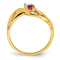 14K Yellow Gold Family Jewelry Ring view 3