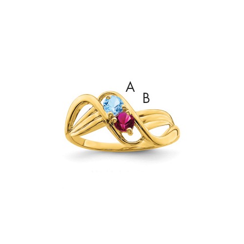 14K Yellow Gold Family Jewelry Ring