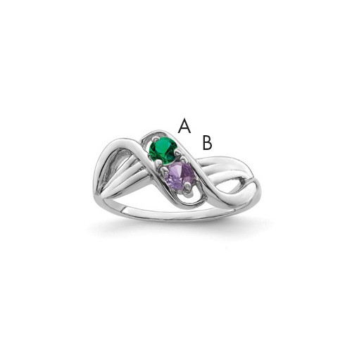Sterling Silver Rhodium-plated Family Jewelry Mounting