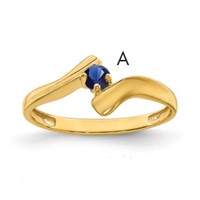 14K Yellow Gold Synthetic Family Jewelry Ring view 1