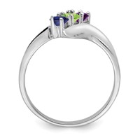 Sterling Silver Rhodium-plated Family Jewelry Mounting view 3