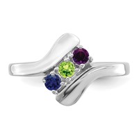 Sterling Silver Rhodium-plated Family Jewelry Mounting view 5
