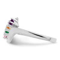 14K White Gold Family Jewelry Ring view 4