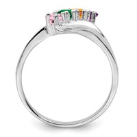 14K White Gold Family Jewelry Ring view 3