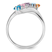 14K White Gold Family Jewelry Ring view 3
