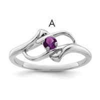 Sterling Silver Rhodium-plated Family Jewelry Ring view 1