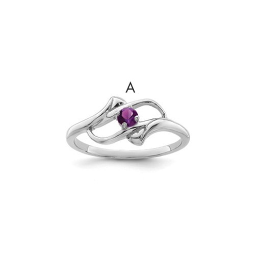 Sterling Silver Rhodium-plated Family Jewelry Ring