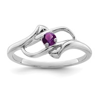 Sterling Silver Rhodium-plated Family Jewelry Ring view 2
