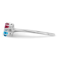 14K White Gold Family Jewelry Ring view 3