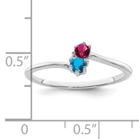 14K White Gold Family Jewelry Ring view 4