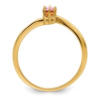 14K Yellow Gold Synthetic Family Jewelry Ring view 3