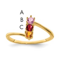 14K Yellow Gold Synthetic Family Jewelry Ring view 1