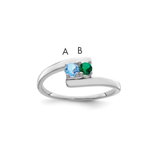 Sterling Silver Rhodium-plated Family Jewelry Mounting