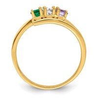 14K Yellow Gold Synthetic Family Jewelry Ring view 3