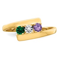 14K Yellow Gold Synthetic Family Jewelry Ring view 5