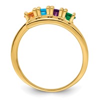 14K Yellow Gold Genuine 4 Stone Mother's Ring view 3