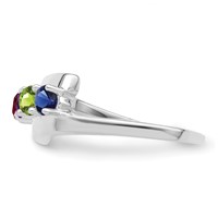 Sterling Silver Rhodium-plated Family Jewelry Mounting view 4