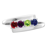 Sterling Silver Rhodium-plated Family Jewelry Mounting view 5