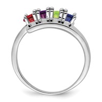 Sterling Silver Rhodium-plated Family Jewelry Mounting view 3