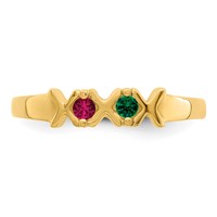 14K Yellow Gold Synthetic Family Jewelry Ring view 5