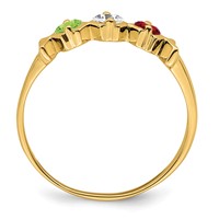 14K Yellow Gold Synthetic Family Jewelry Ring view 3