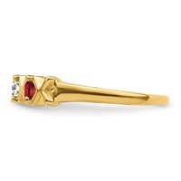 14K Yellow Gold Synthetic Family Jewelry Ring view 4