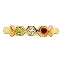 14K Yellow Gold Synthetic Family Jewelry Ring view 5