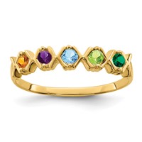 14K Yellow Gold Family Jewelry Ring view 2