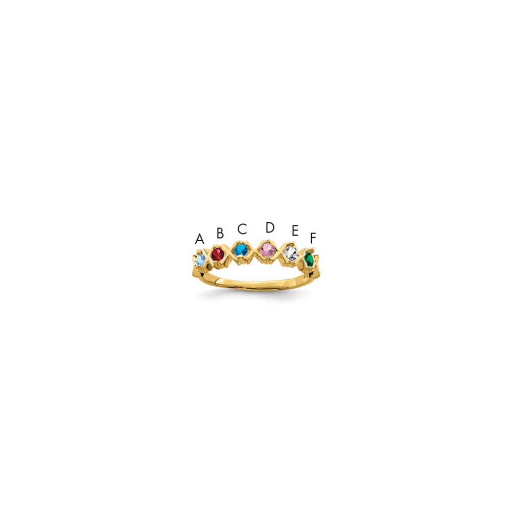 14K Yellow Gold Family Jewelry Ring