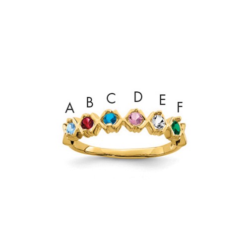 14K Yellow Gold Family Jewelry Ring