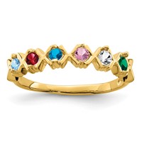 14K Yellow Gold Family Jewelry Ring view 2