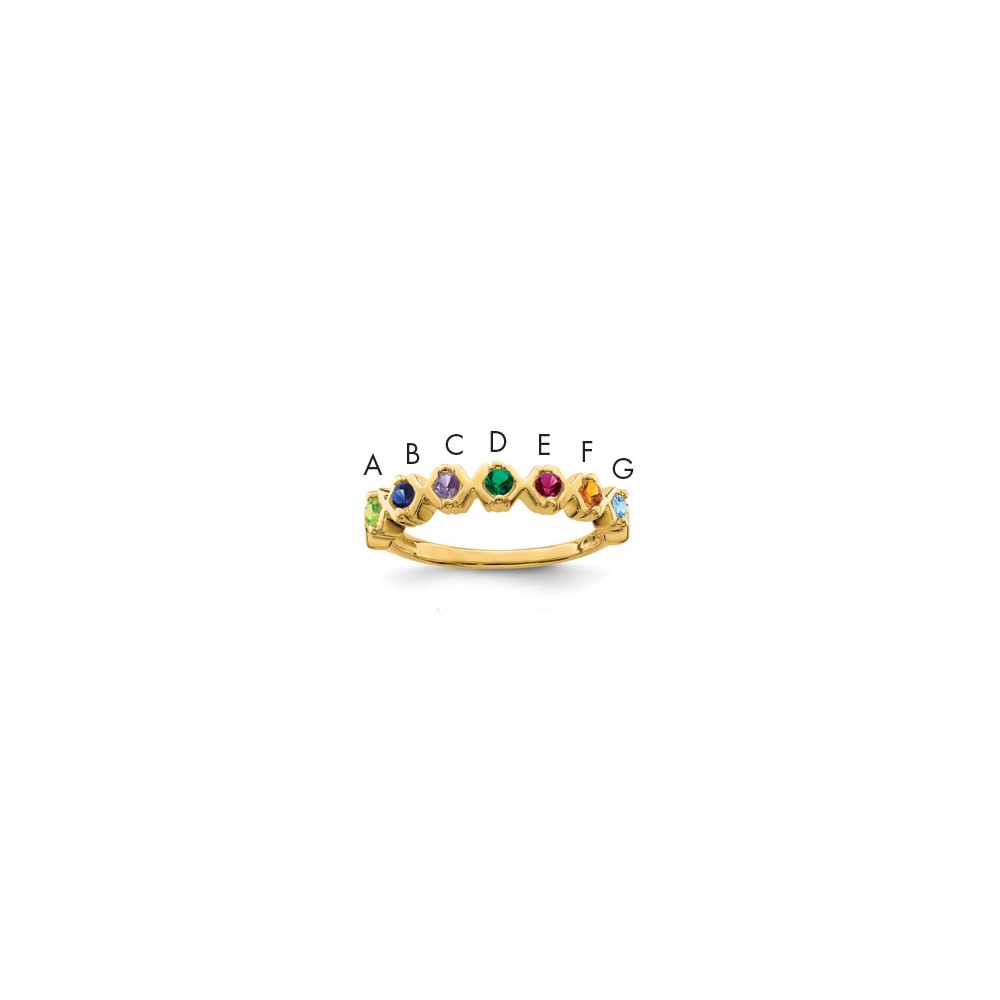 14K Yellow Gold Family Jewelry Ring