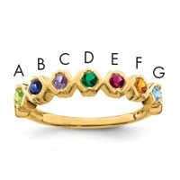 14K Yellow Gold Family Jewelry Ring view 1