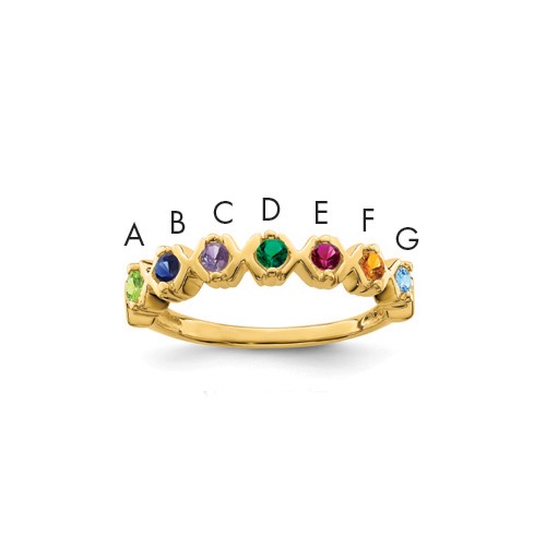14K Yellow Gold Family Jewelry Ring