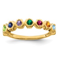 14K Yellow Gold Family Jewelry Ring view 2