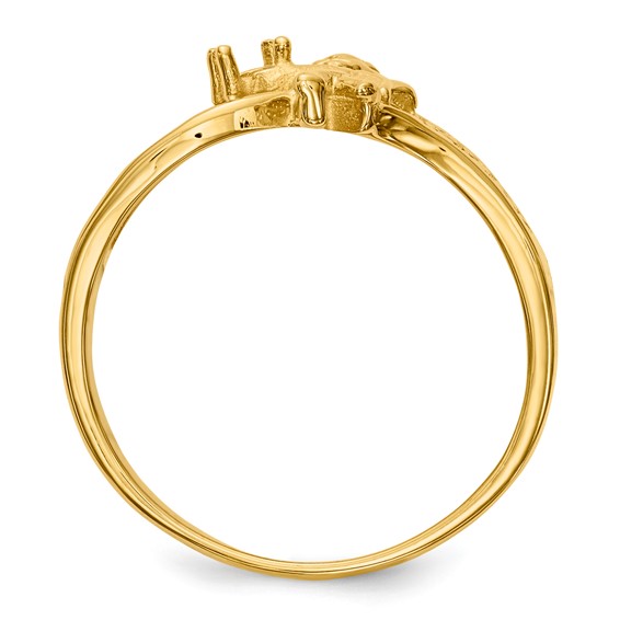 Birthstone Mothers Ring with Angel on Band Mounting              