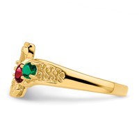 14K Genuine 3 Stone Mother's Ring view 3